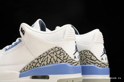 JORDAN “UNC” AIR WHITE 3 RETRO 0912